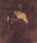 REMBRANDT Harmenszoon van Rijn Facob wrestling with the angel (mk33) oil painting reproduction